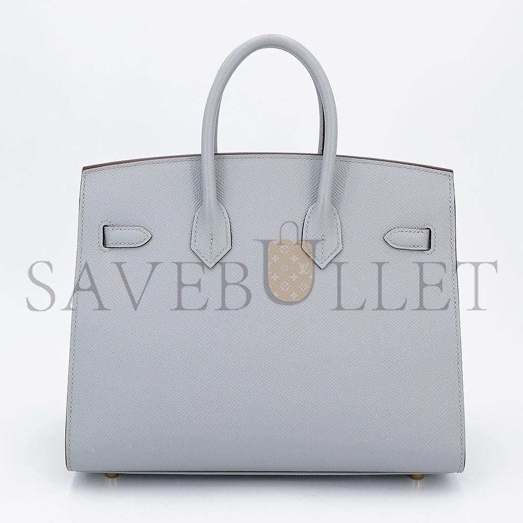 H**mes master birkin 30 epsom leather haze blue gold buckle bag 8007416001 (30*23*15cm)